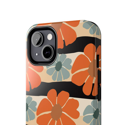 Retro groovy flowers seamless pattern Tough Phone Cases