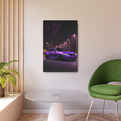 Purple super car bmw Metal Art Sign