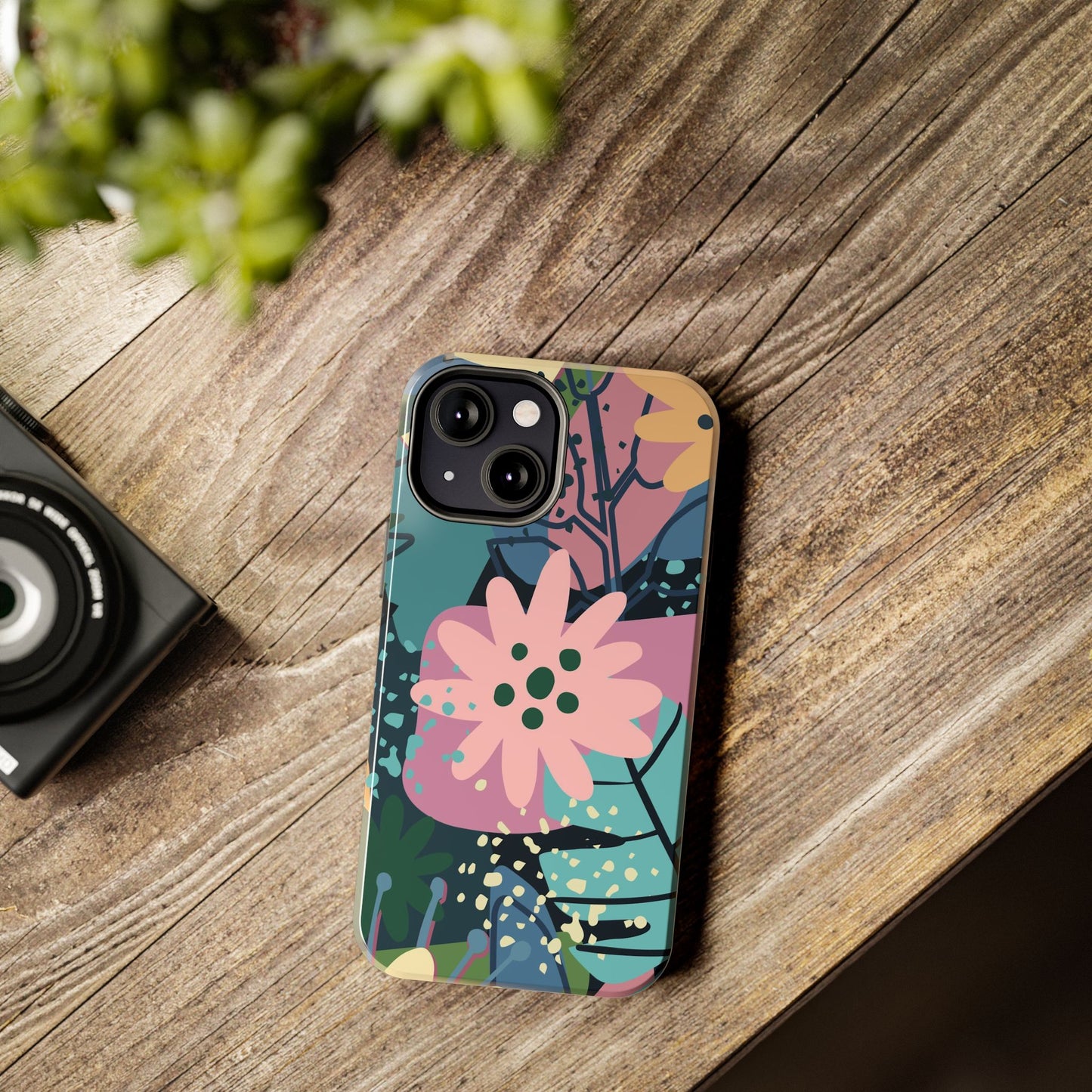 Contemporary collage design Tough Phone Cases