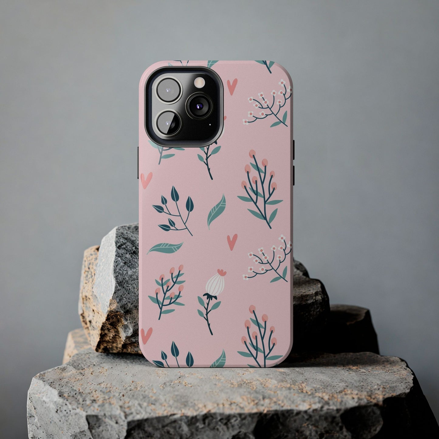 Floral seamless pattern. Garden flowers branches Tough Phone Cases