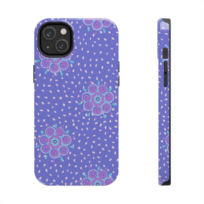 Abstract ethnic bud flower seamless pattern Tough Phone Cases iPhone 14 Plus