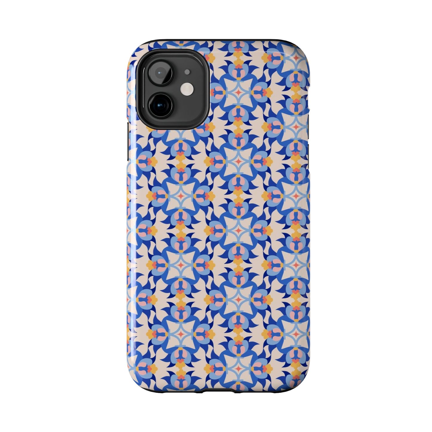 Floral Tile Pattern Tough Phone Cases