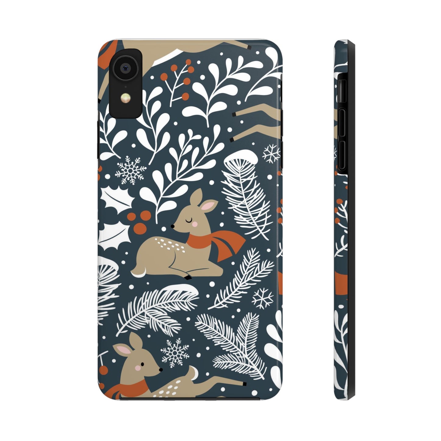 Seamless pattern with cute Christmas deer Tough Phone Cases iPhone XR