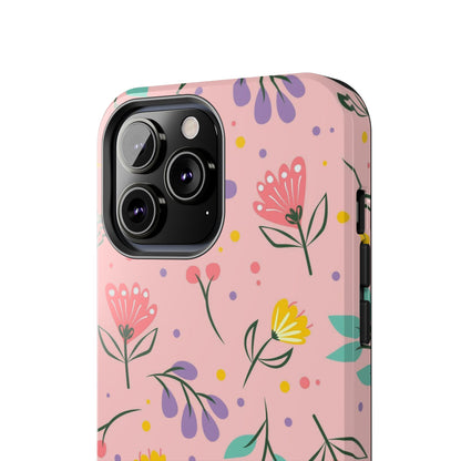 beautiful seamless handrawn floral Tough Phone Cases