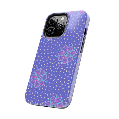 Abstract ethnic bud flower seamless pattern Tough Phone Cases