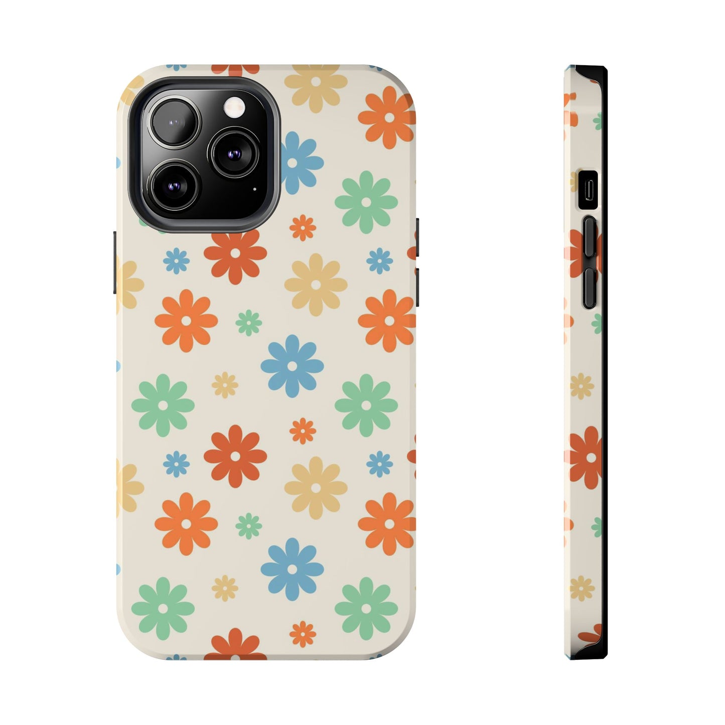 Retro groovy daisy seamless pattern Tough Phone Cases iPhone 13 Pro Max