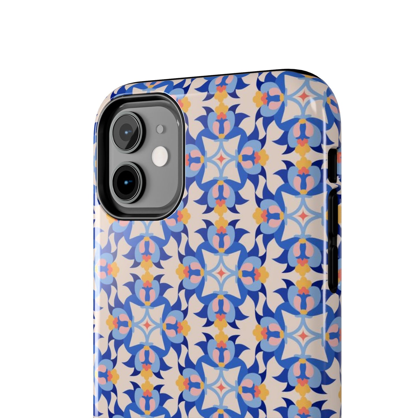 Floral Tile Pattern Tough Phone Cases