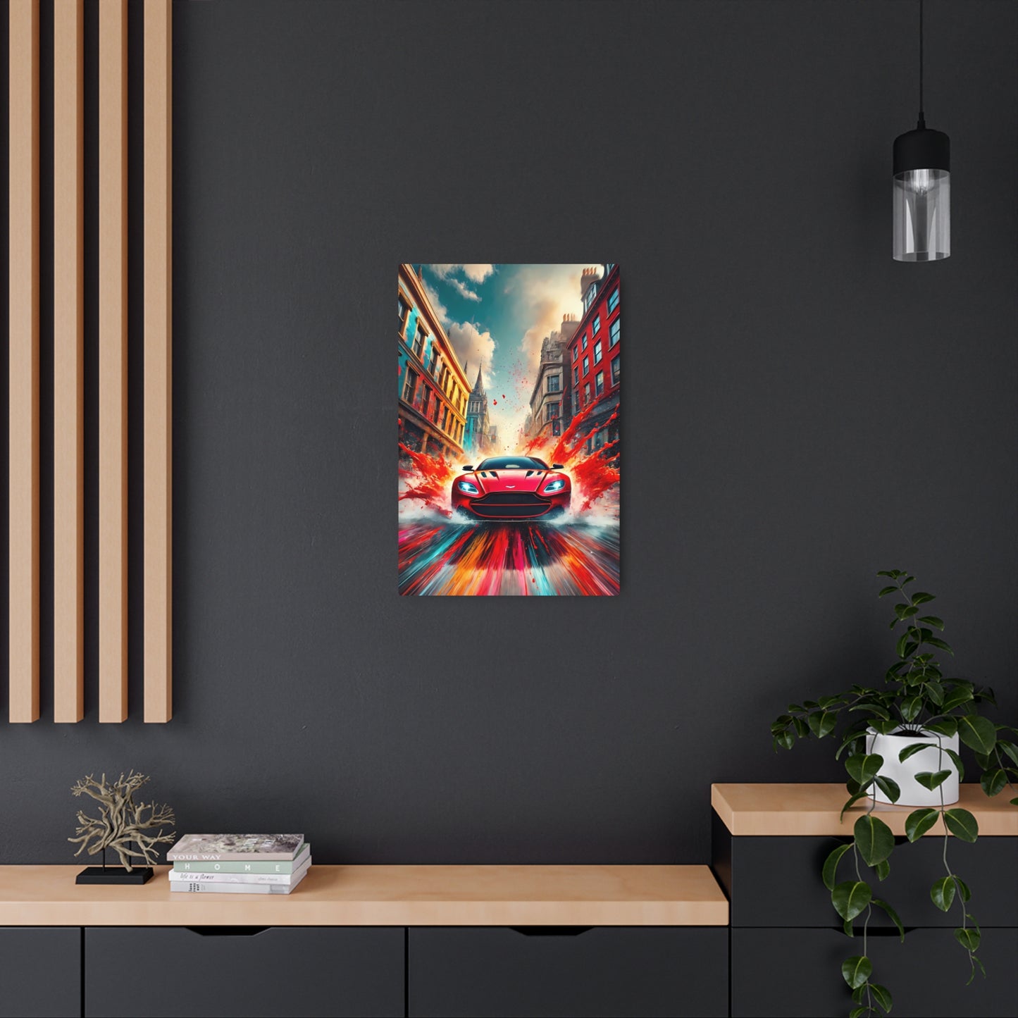 Urban Inferno: The Fury of Speed and Color Metal Art Sign