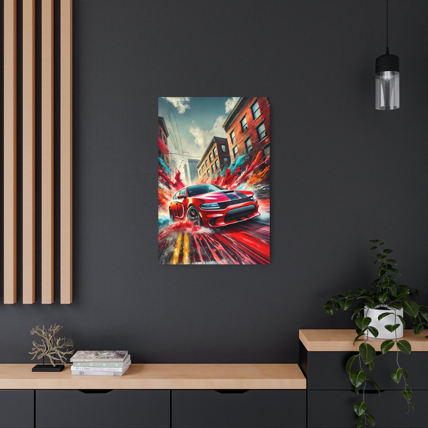 Urban Velocity: The Red Fury Metal Art Sign