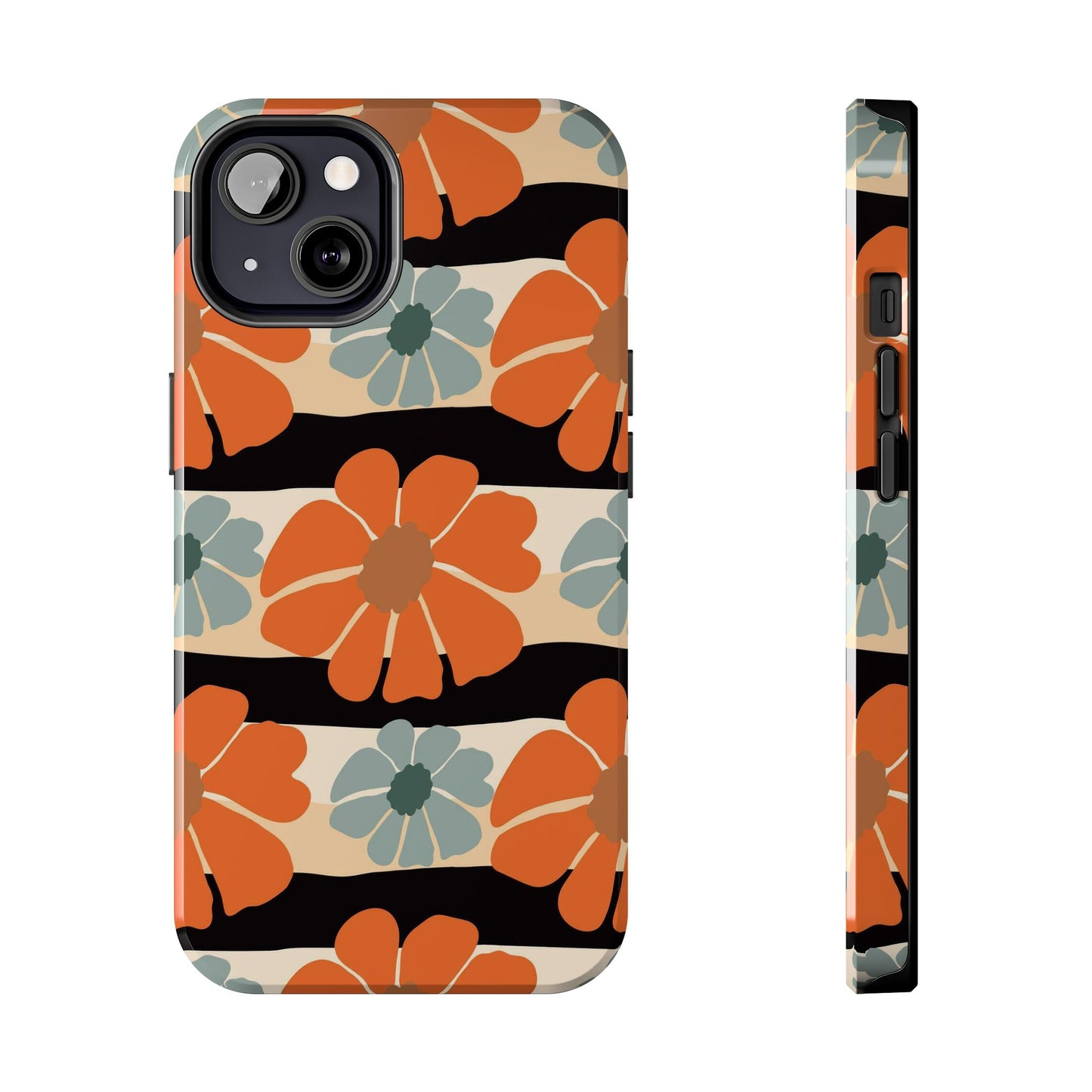 Retro groovy flowers seamless pattern Tough Phone Cases iPhone 13