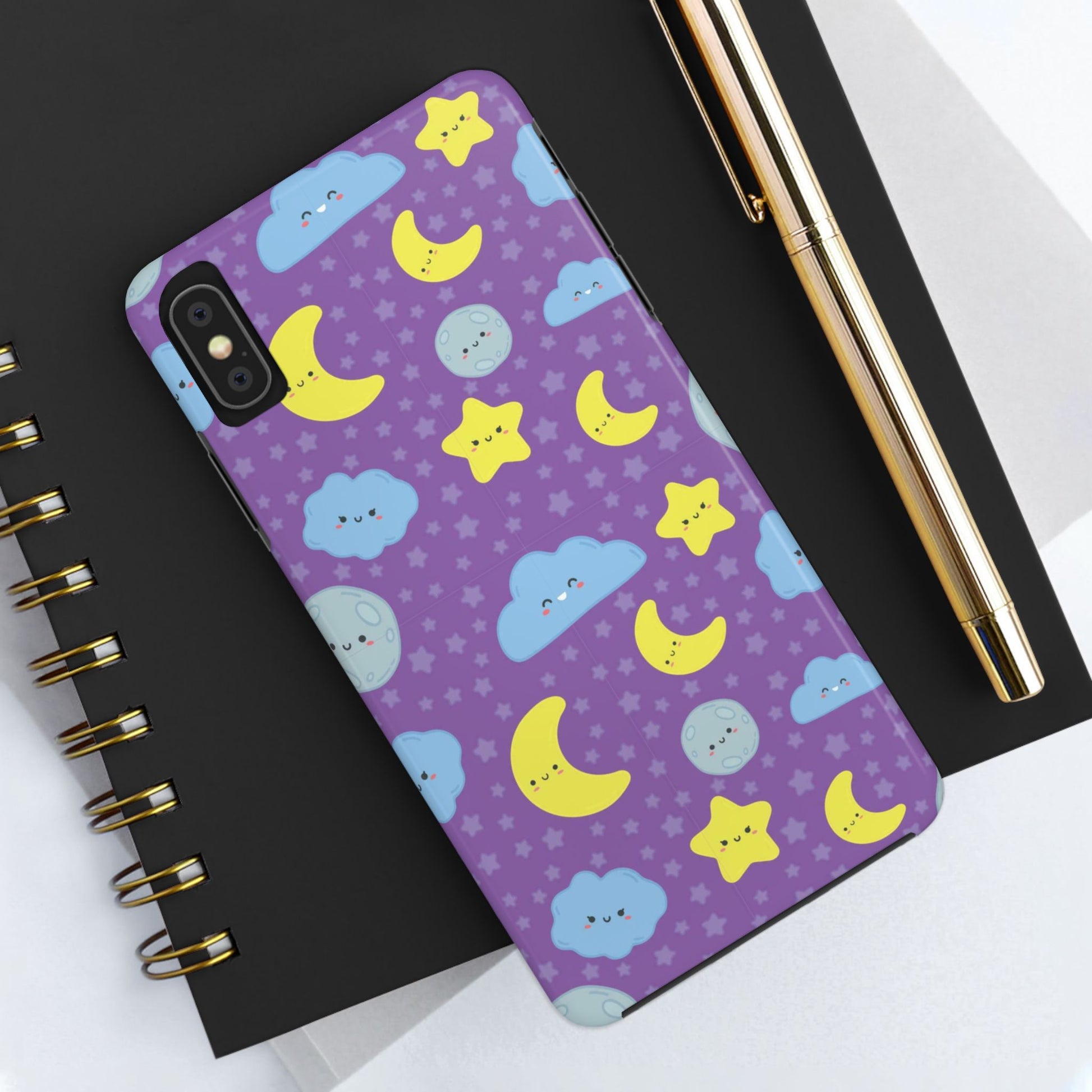 Night sky seamless pattern Tough Phone Cases