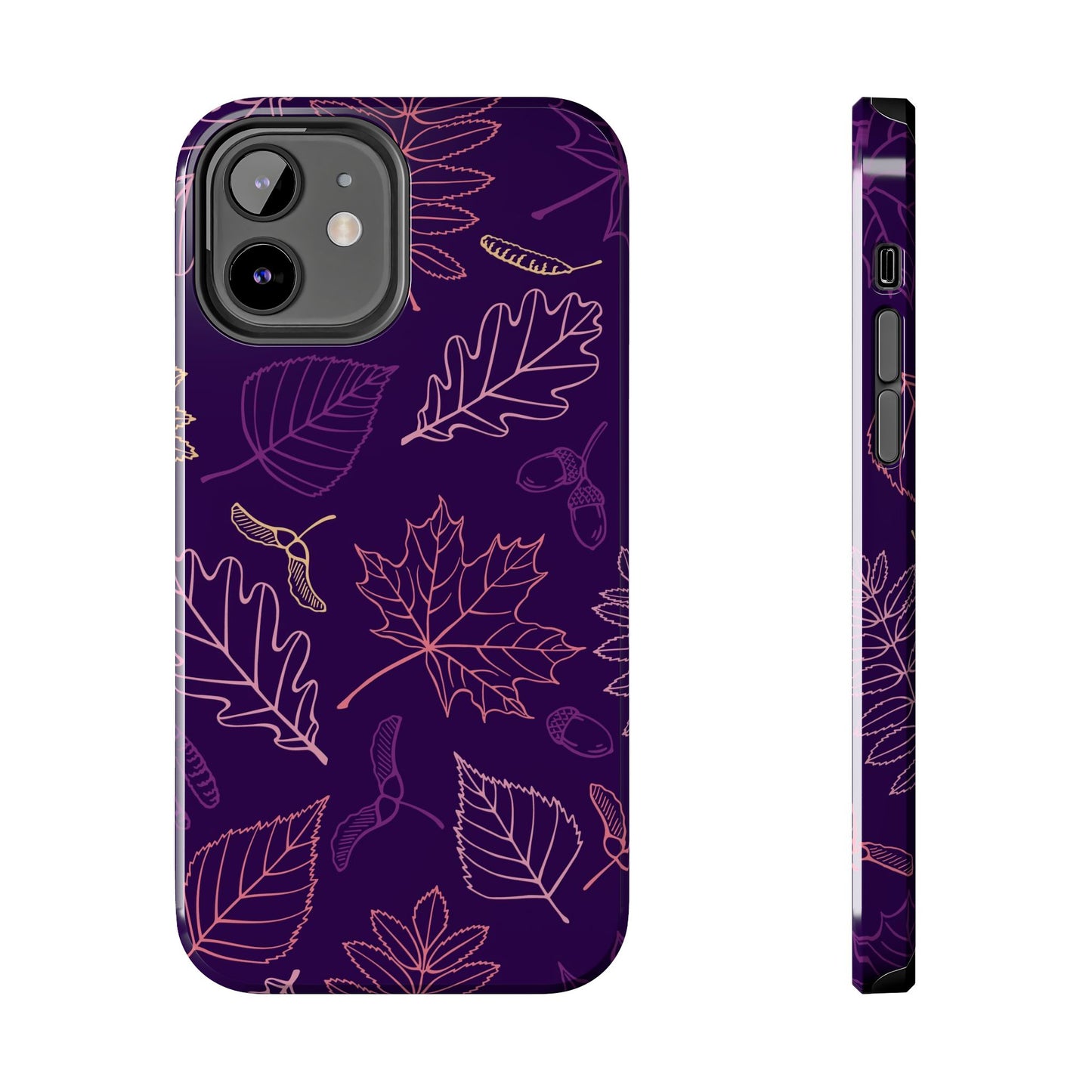 Seamless pattern with autumn leaves Tough Phone Cases iPhone 12