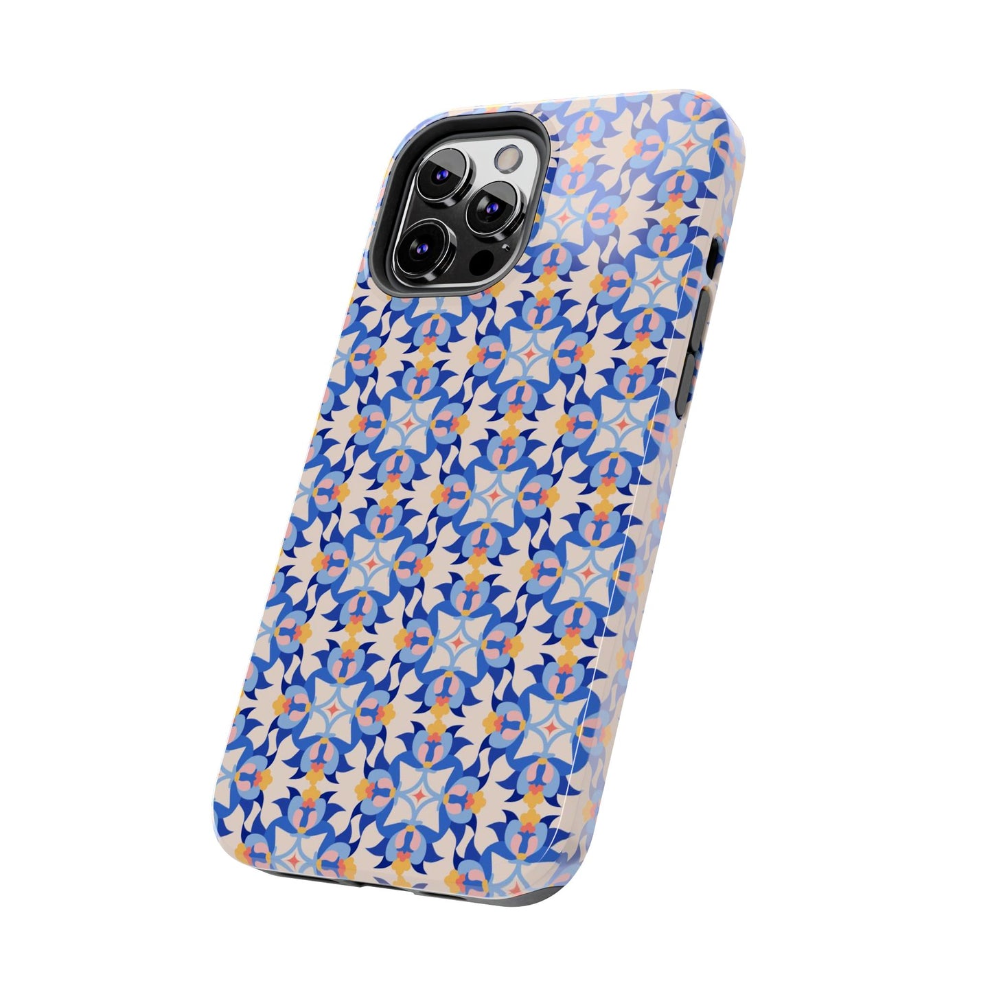 Floral Tile Pattern Tough Phone Cases