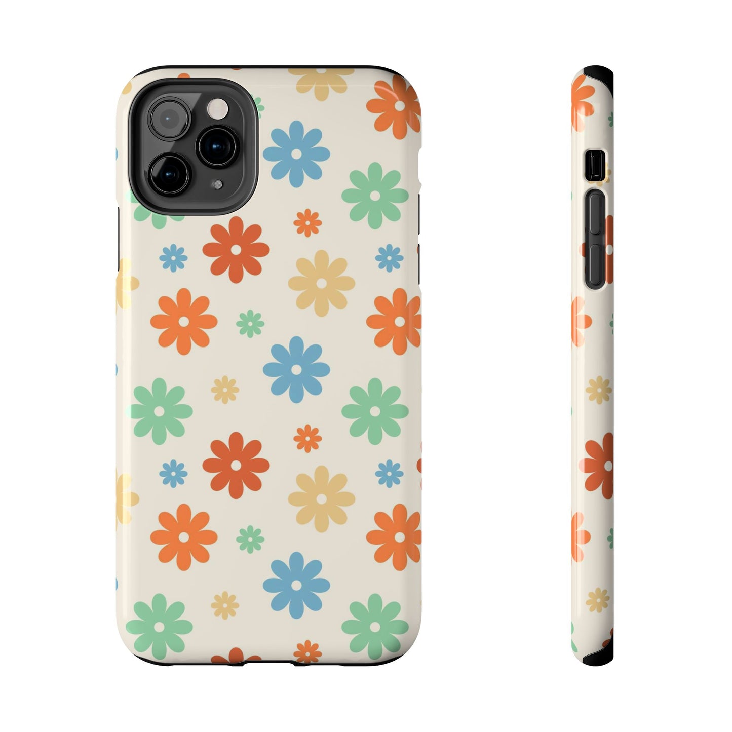 Retro groovy daisy seamless pattern Tough Phone Cases iPhone 11 Pro Max