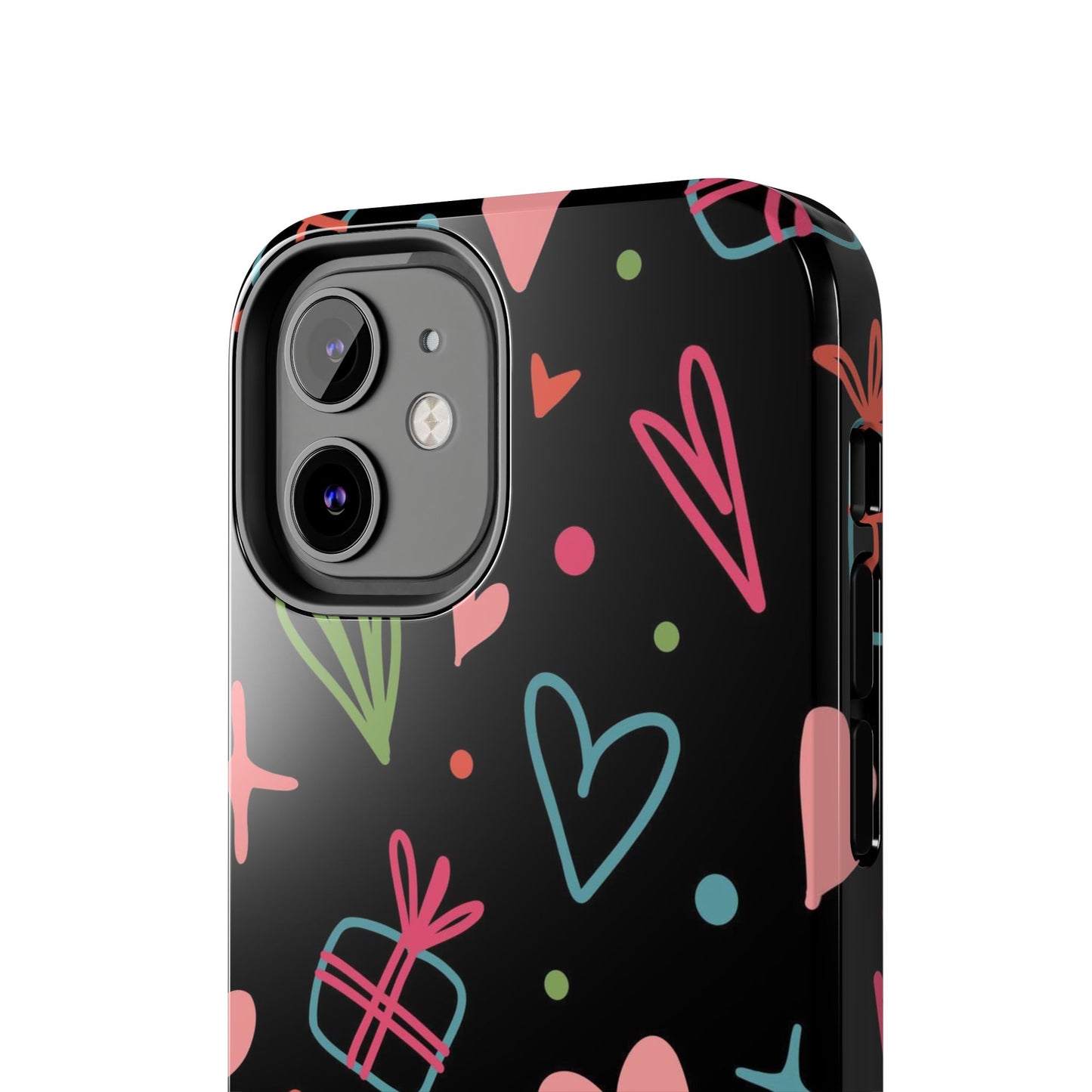 Valentine Day Doodle seamless pattern Tough Phone Cases