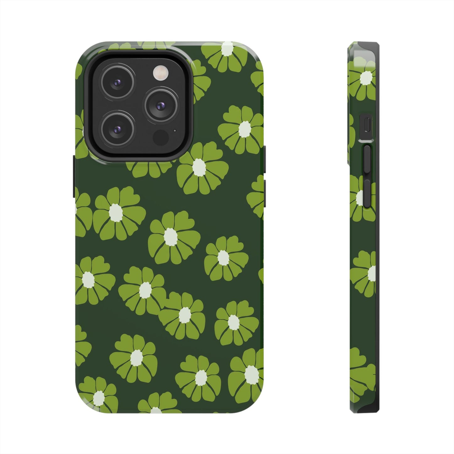 Retro groovy flowers seamless pattern Tough Phone Cases iPhone 14 Pro