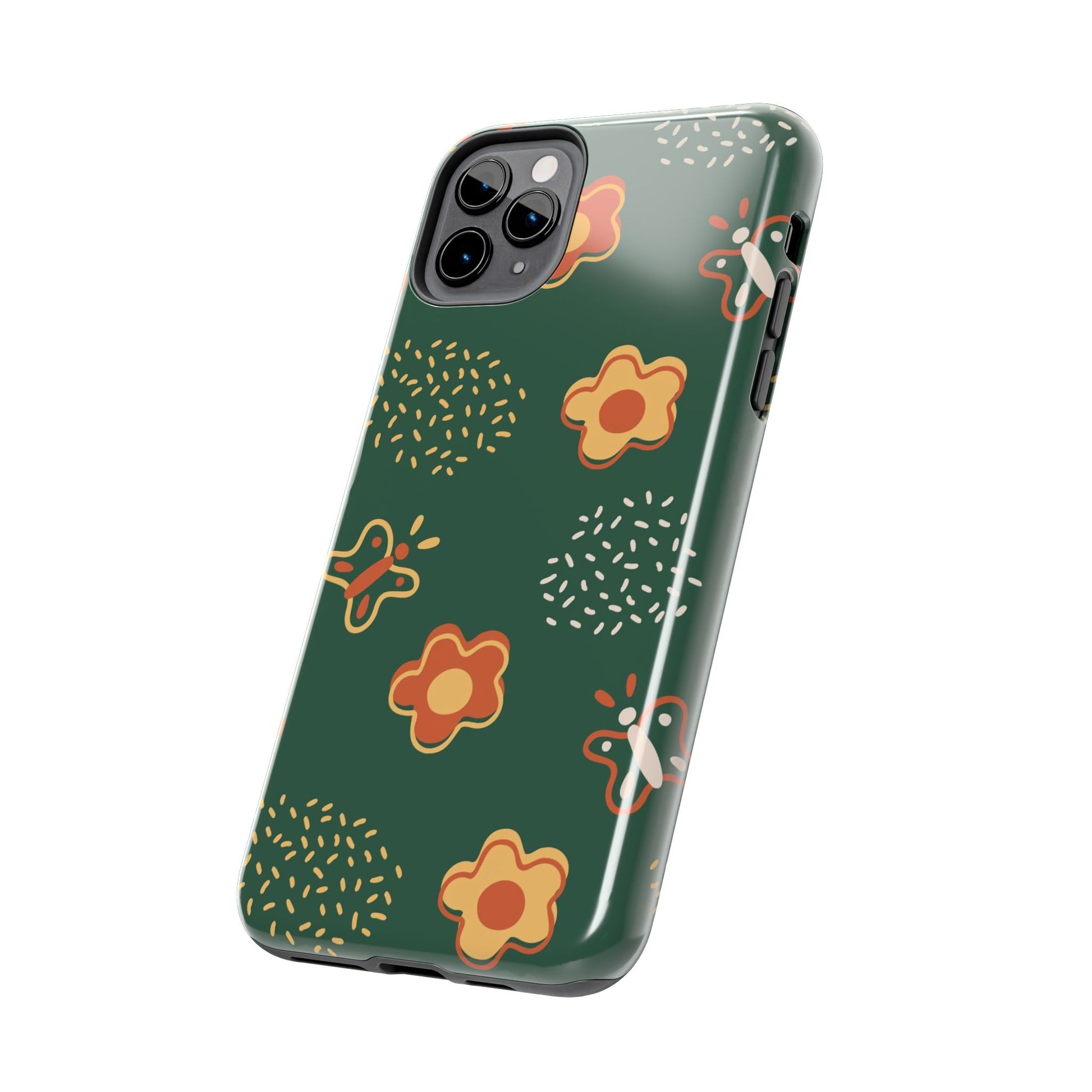 Seamless pattern with flowers and butterflies Tough Phone Cases