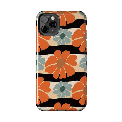 Retro groovy flowers seamless pattern Tough Phone Cases