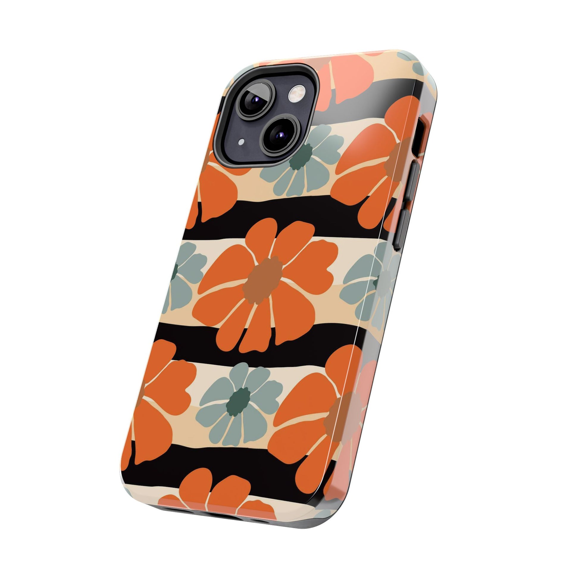 Retro groovy flowers seamless pattern Tough Phone Cases