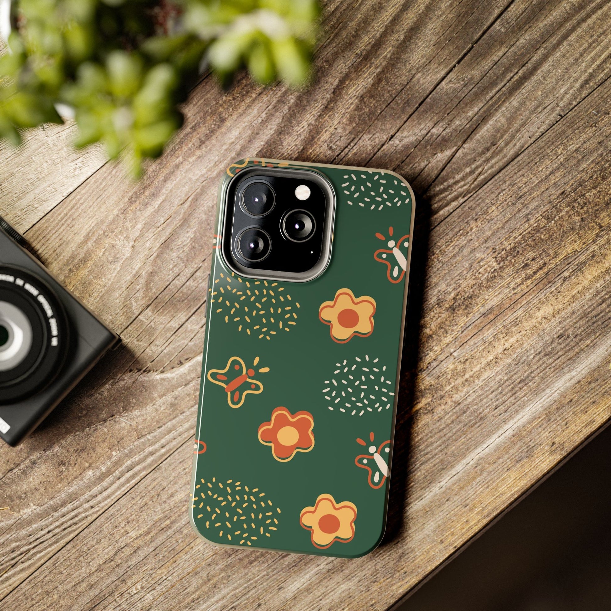 Seamless pattern with flowers and butterflies Tough Phone Cases