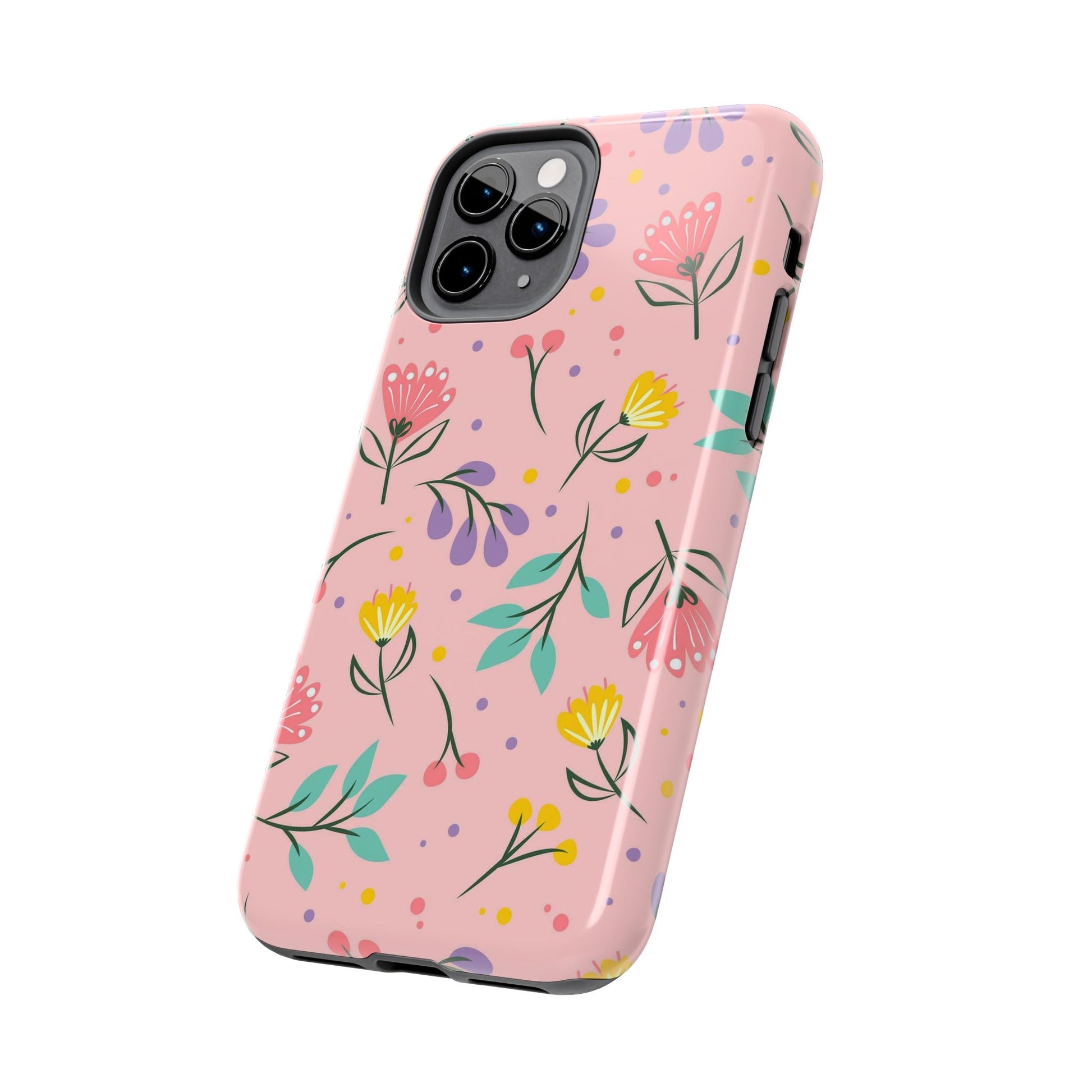 beautiful seamless handrawn floral Tough Phone Cases