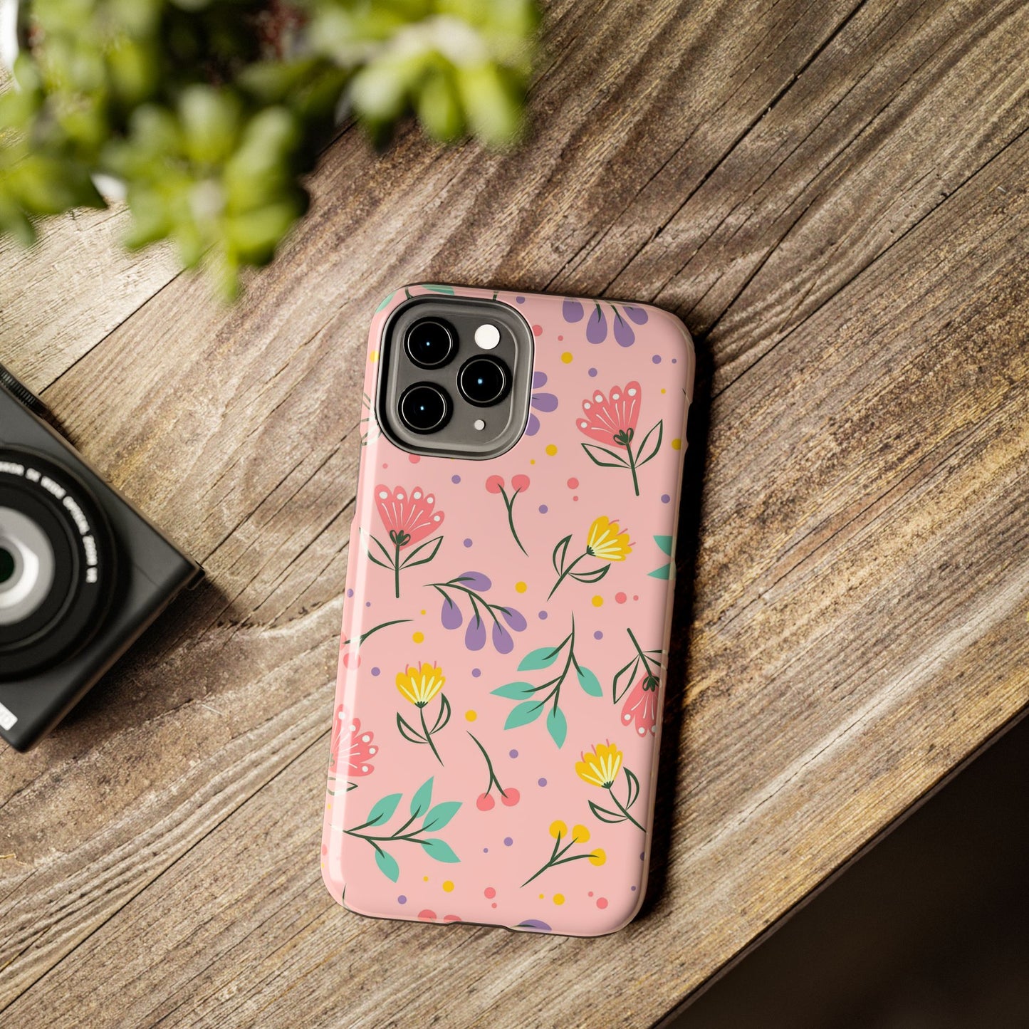 beautiful seamless handrawn floral Tough Phone Cases