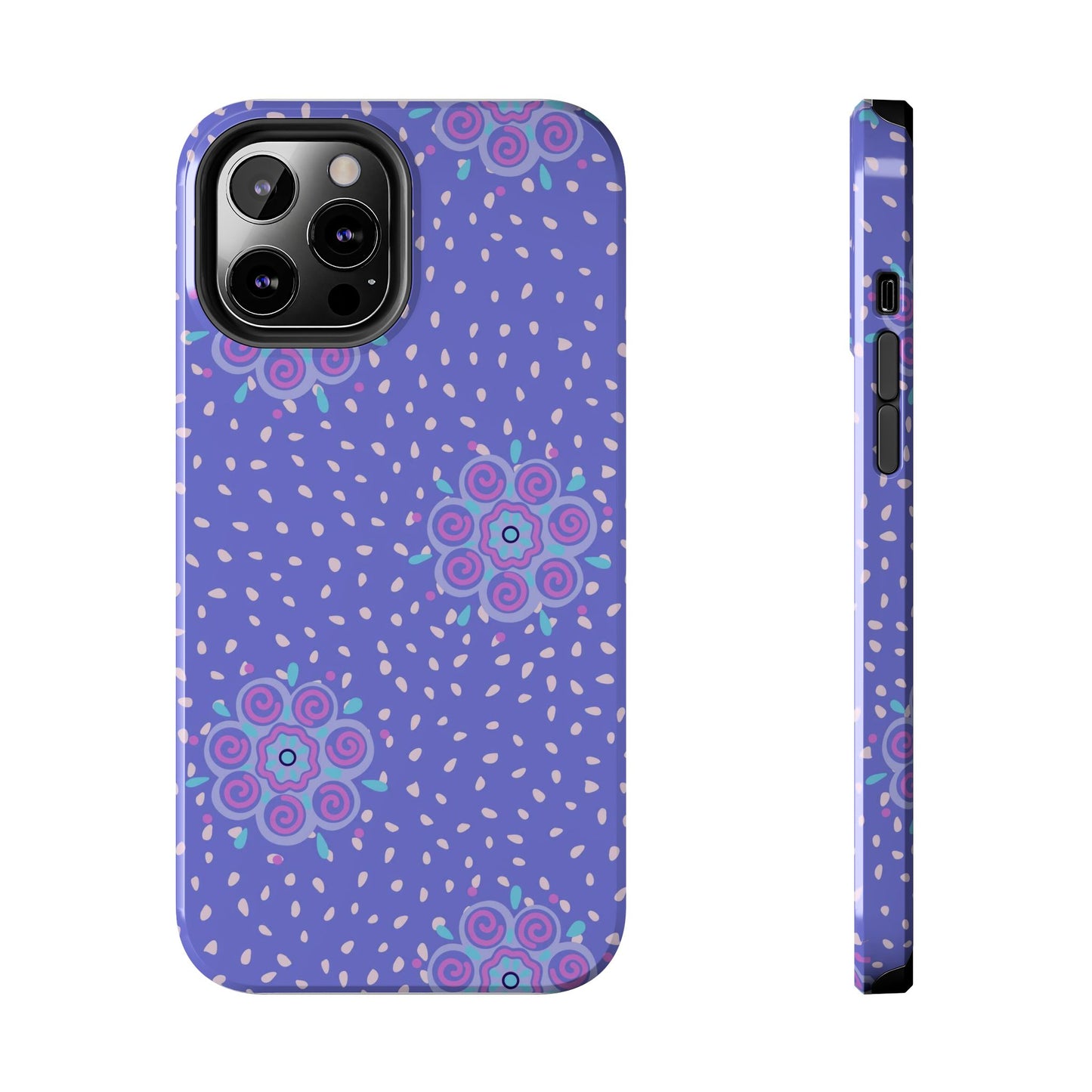 Abstract ethnic bud flower seamless pattern Tough Phone Cases iPhone 12 Pro Max