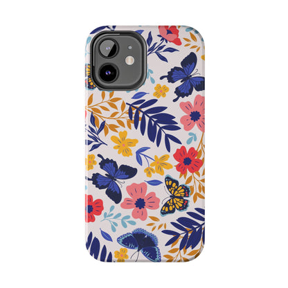 Seamless pattern with butterflies and flowers Tough Phone Cases