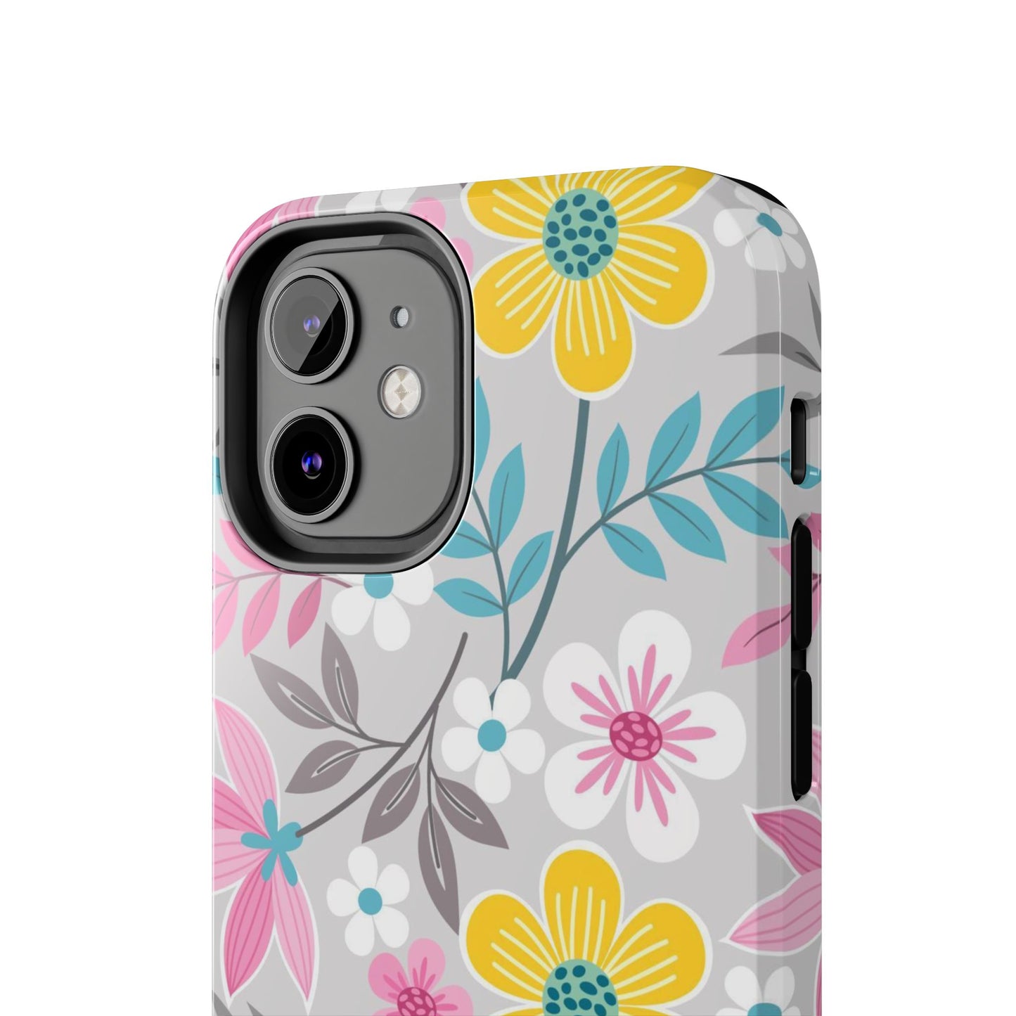 Colorful flowers and leaf Tough Phone Cases