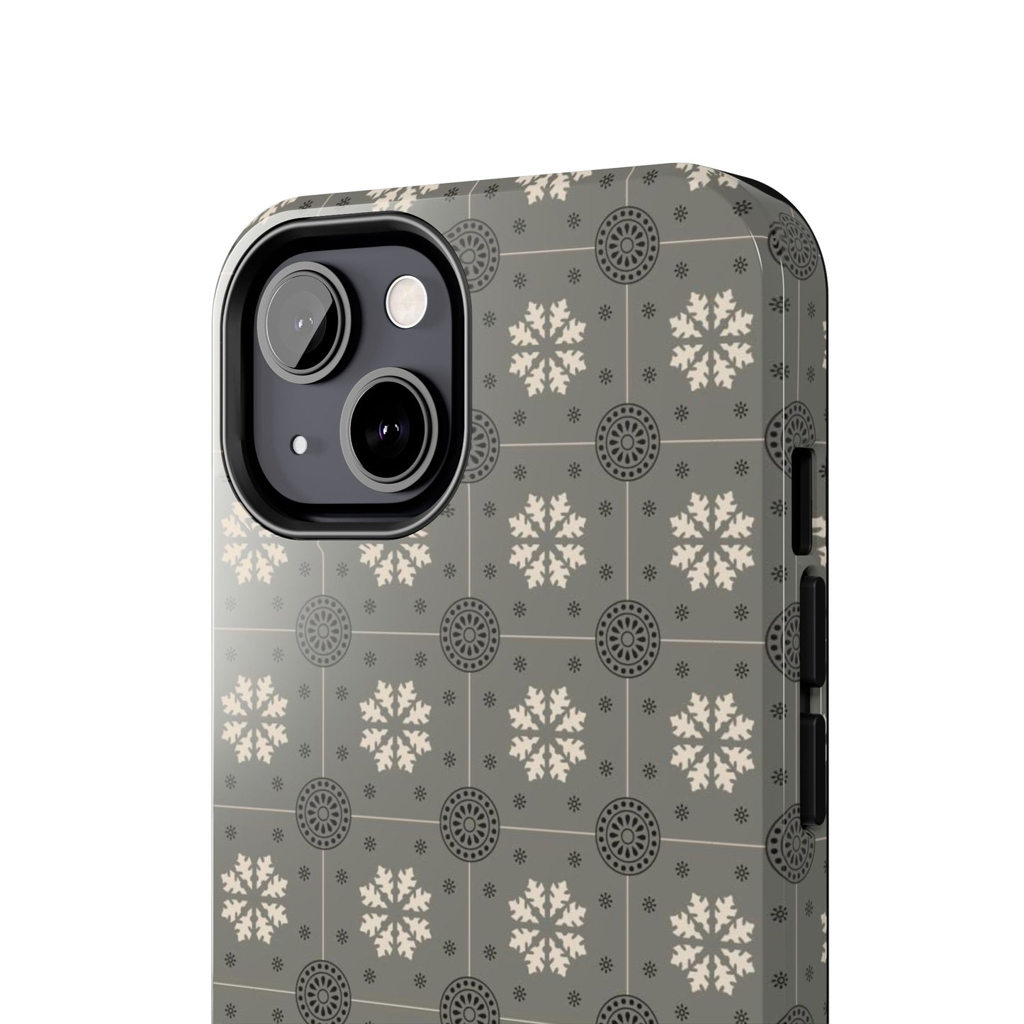 Grey Mosaic Pattern Tough Phone Cases