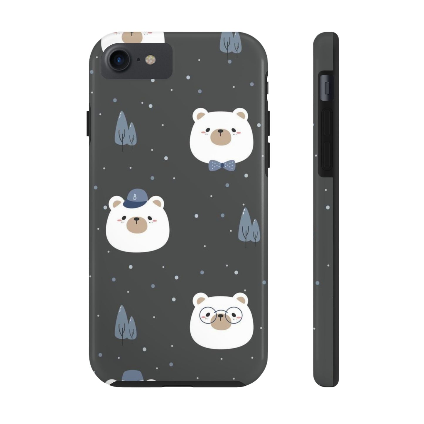 Seamless pattern with cute polar bear head cartoon Tough Phone Cases iPhone 7, iPhone 8, iPhone SE