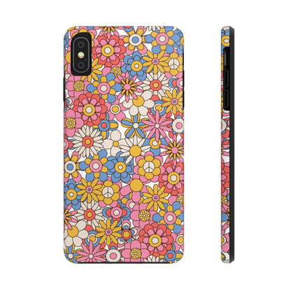 60s and 70s retro vintage flowers seamless Tough Phone Cases iPhone XS MAX