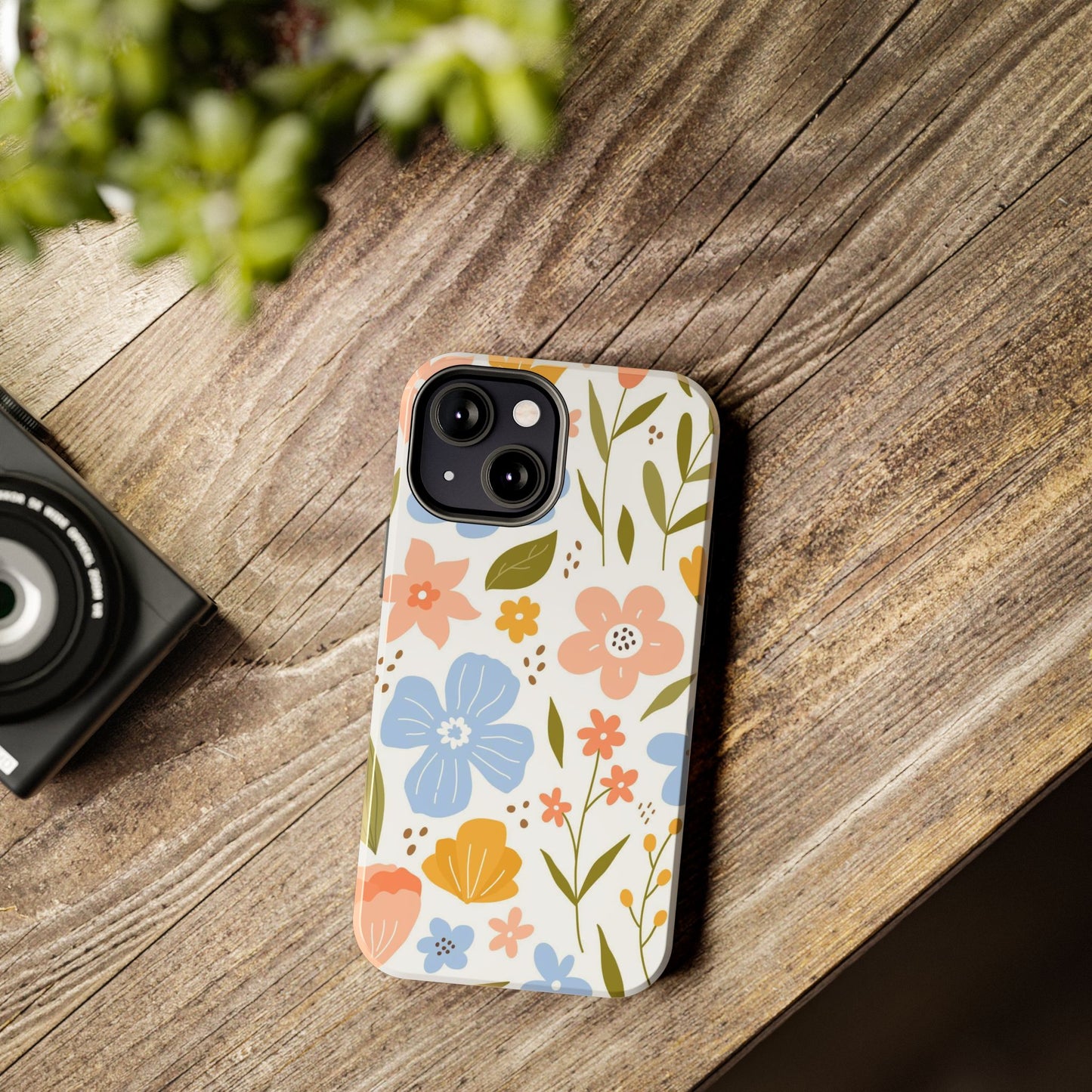 Big collection of blooming flowers, twigs and leaves Tough Phone Cases