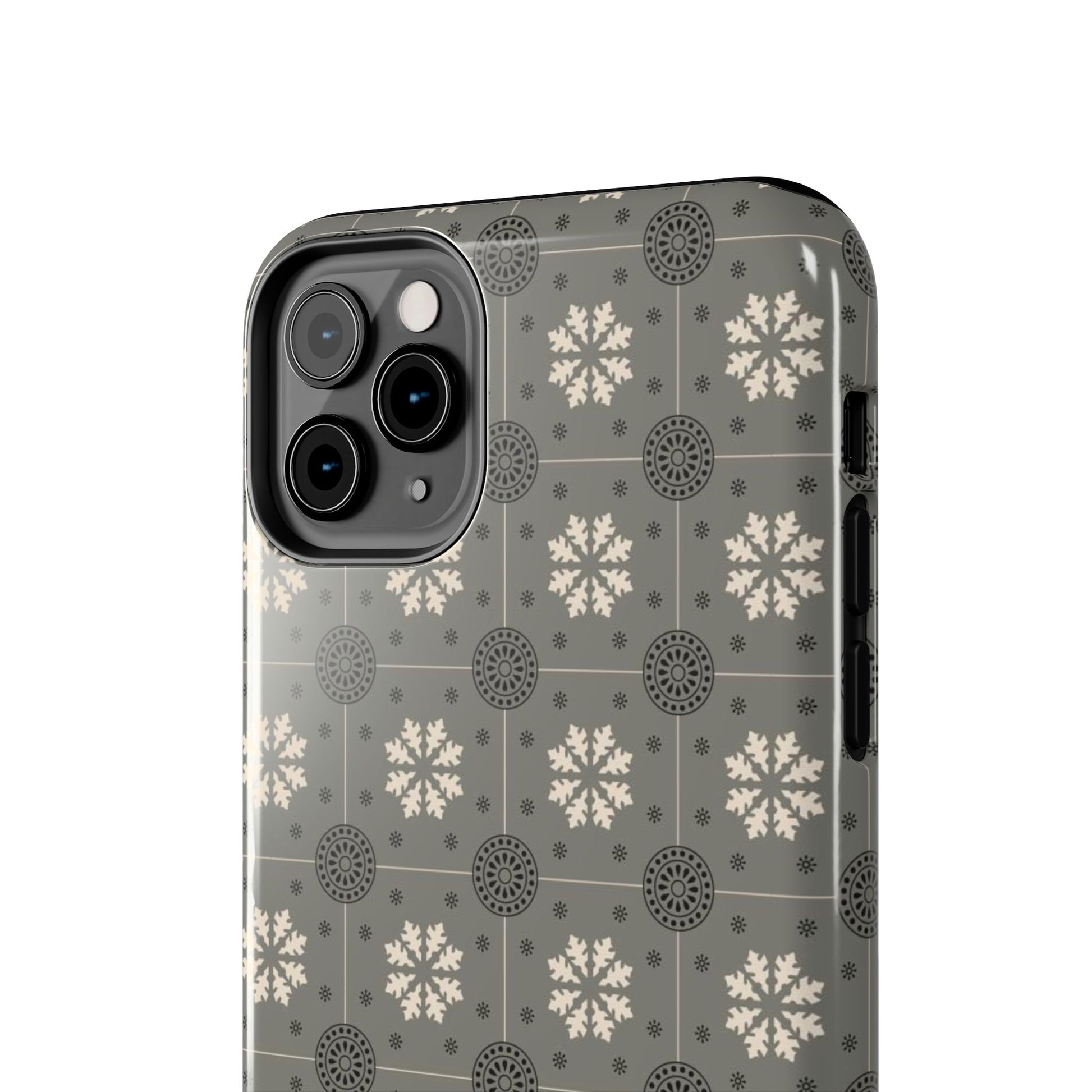 Grey Mosaic Pattern Tough Phone Cases