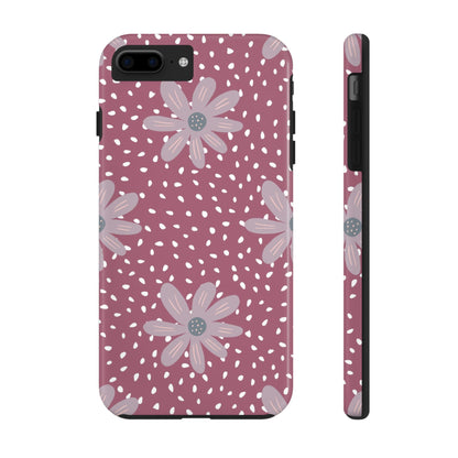 Vintage ditsy seamless pattern on dots Tough Phone Cases iPhone 7 Plus, iPhone 8 Plus