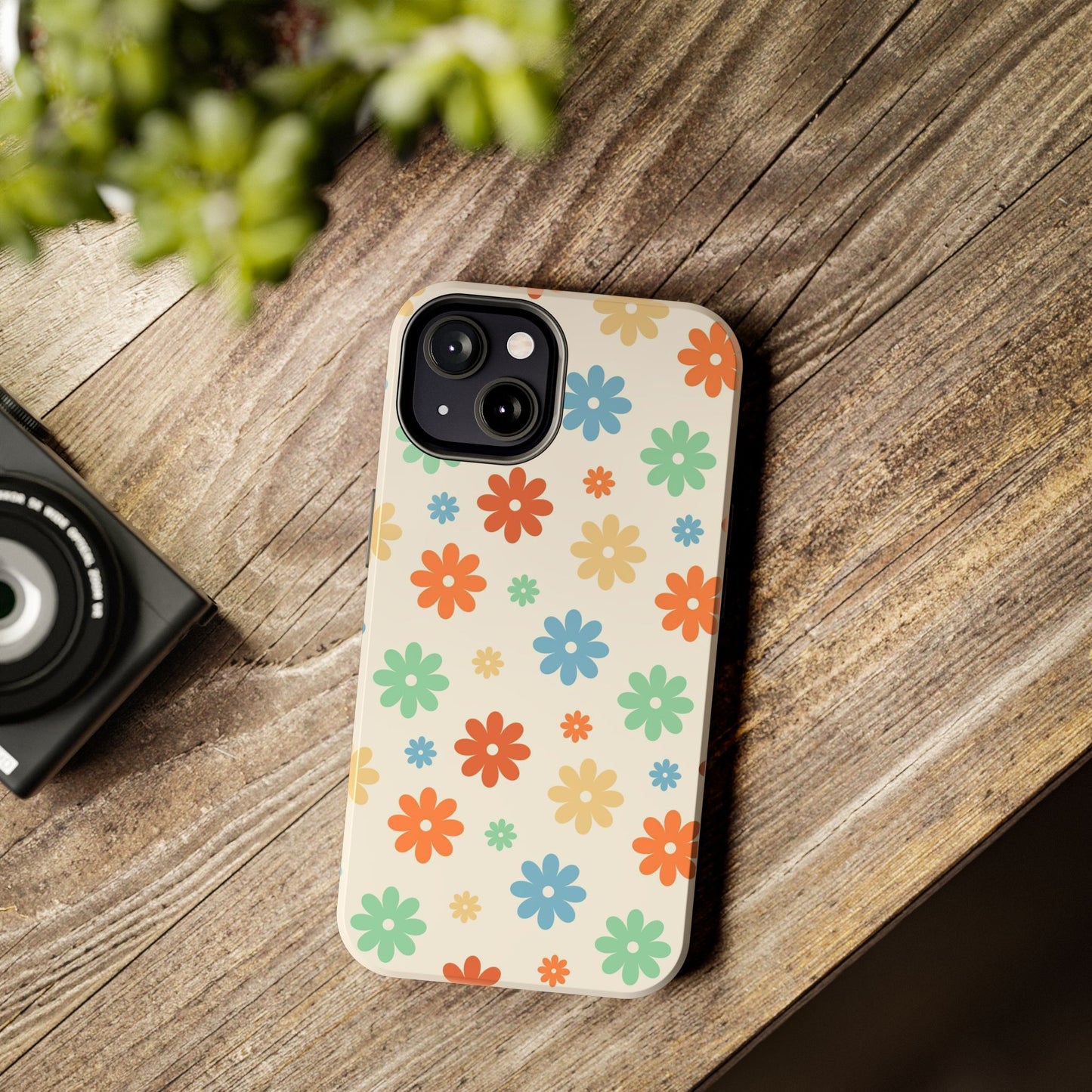 Retro groovy daisy seamless pattern Tough Phone Cases