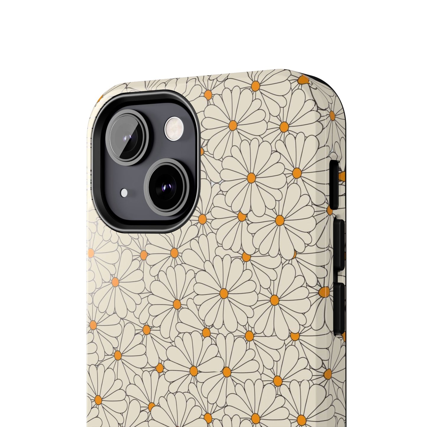 Seamless groovy daisy pattern Tough Phone Cases