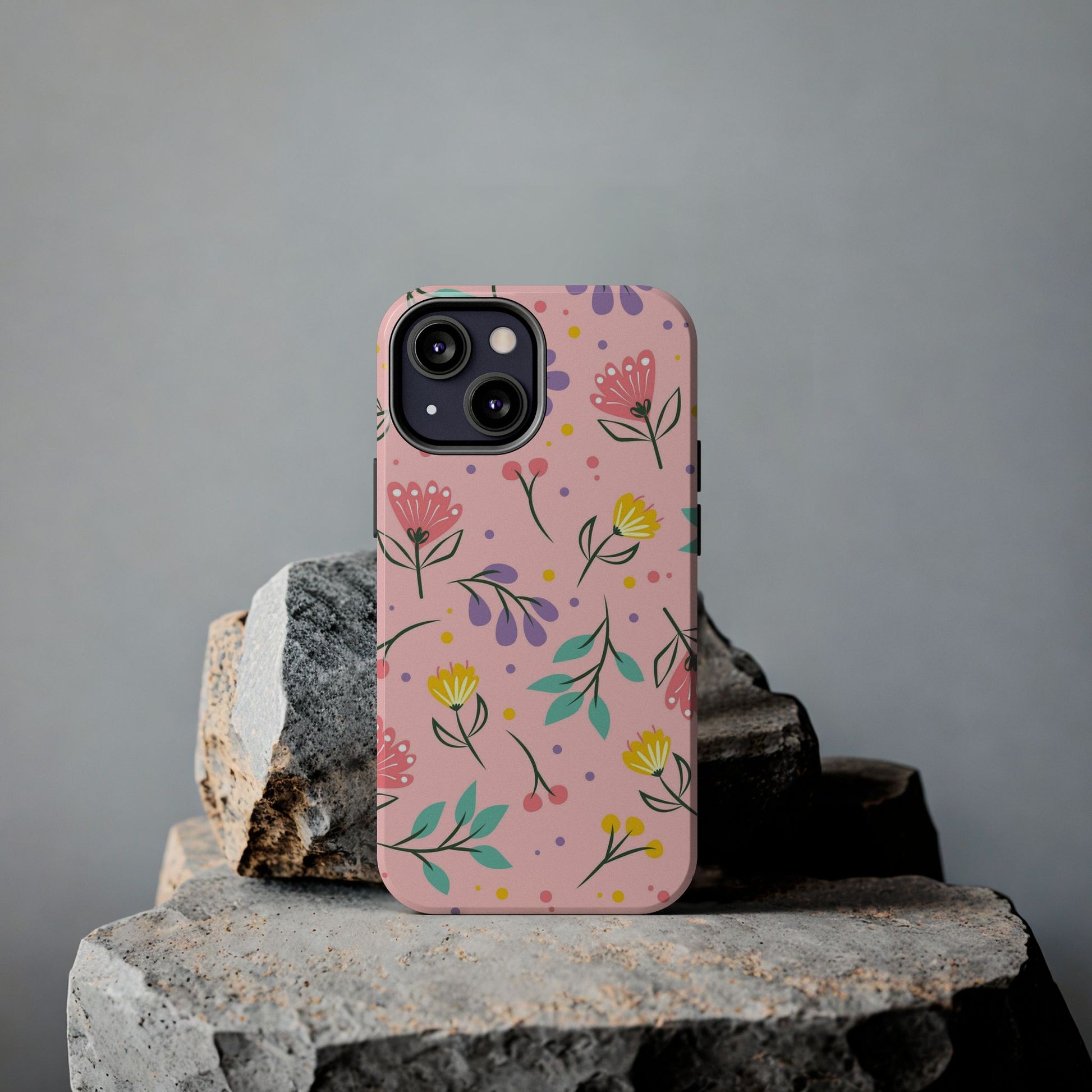 beautiful seamless handrawn floral Tough Phone Cases