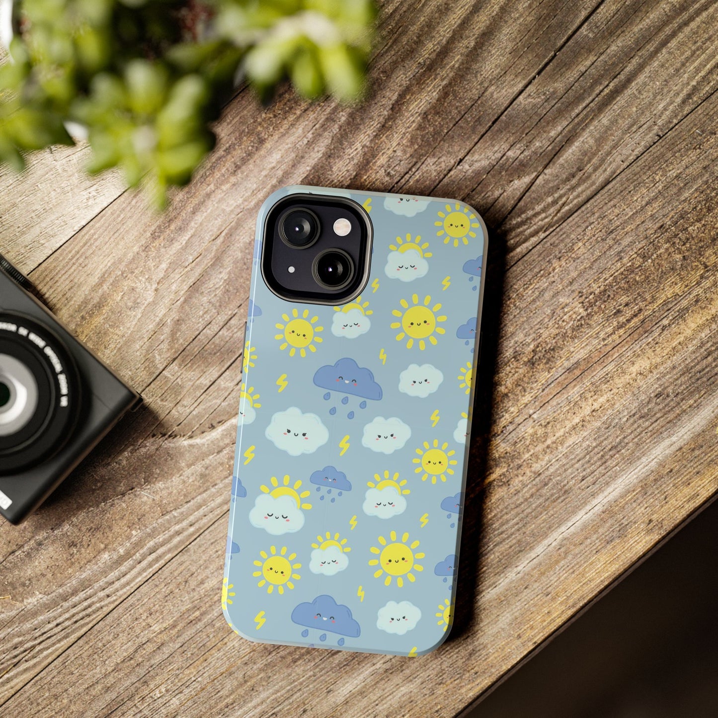 Cute rain sky pattern Tough Phone Cases