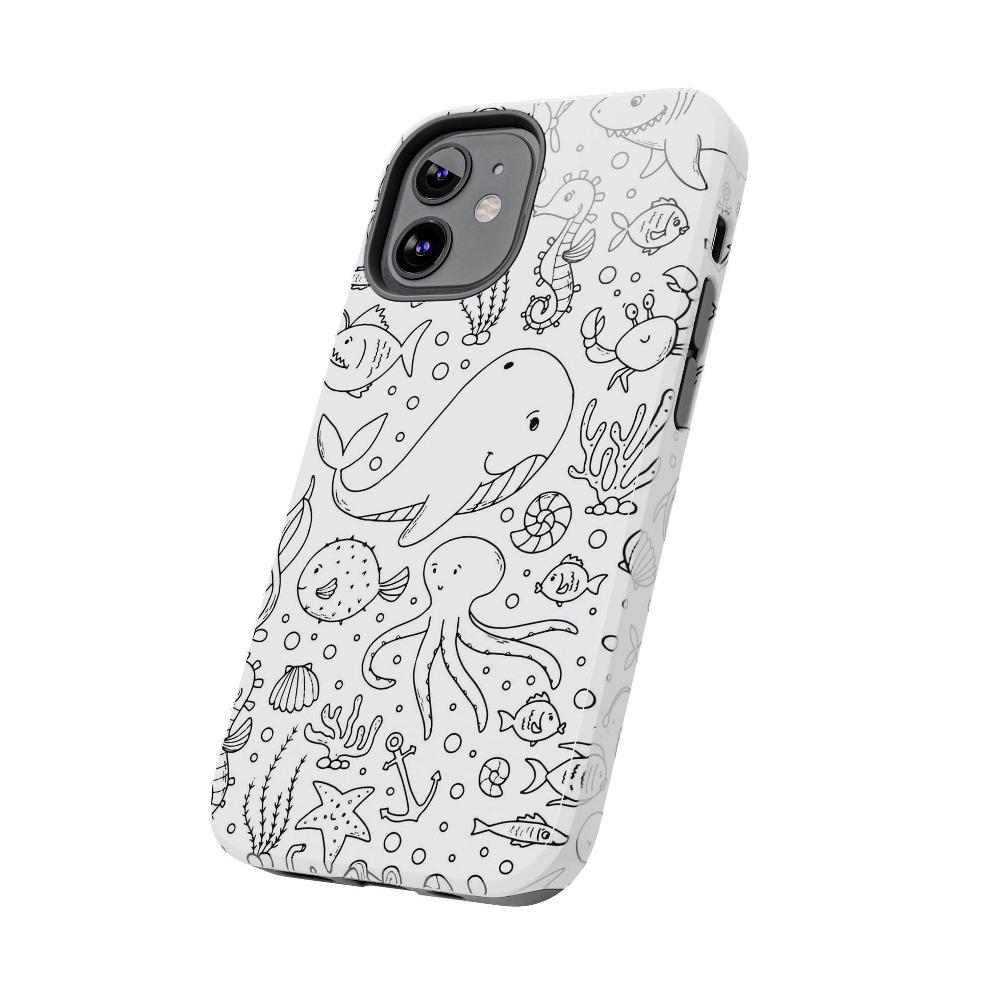 monochrome seamless pattern Tough Phone Cases