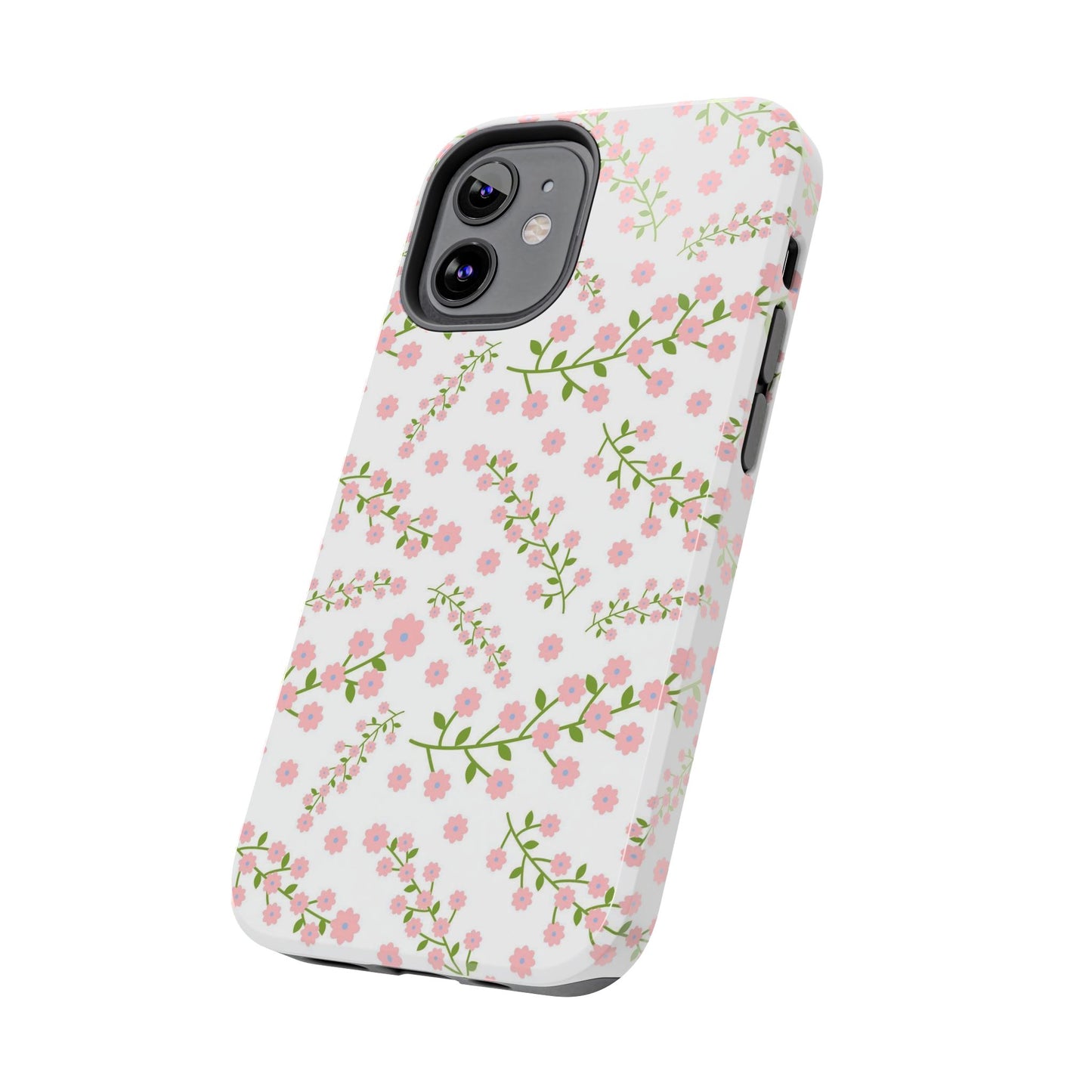 Seamless pattern green branches with blooming Tough Phone Cases