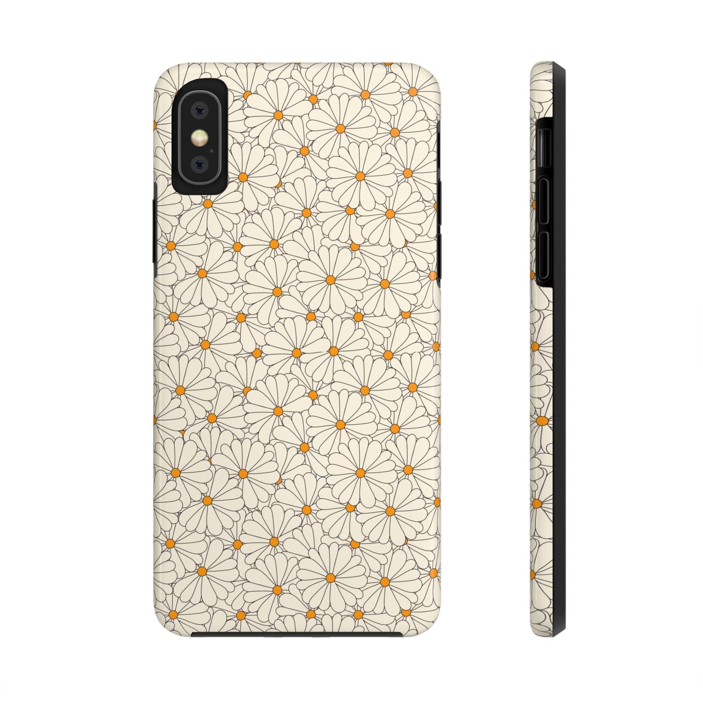 Seamless groovy daisy pattern Tough Phone Cases iPhone X