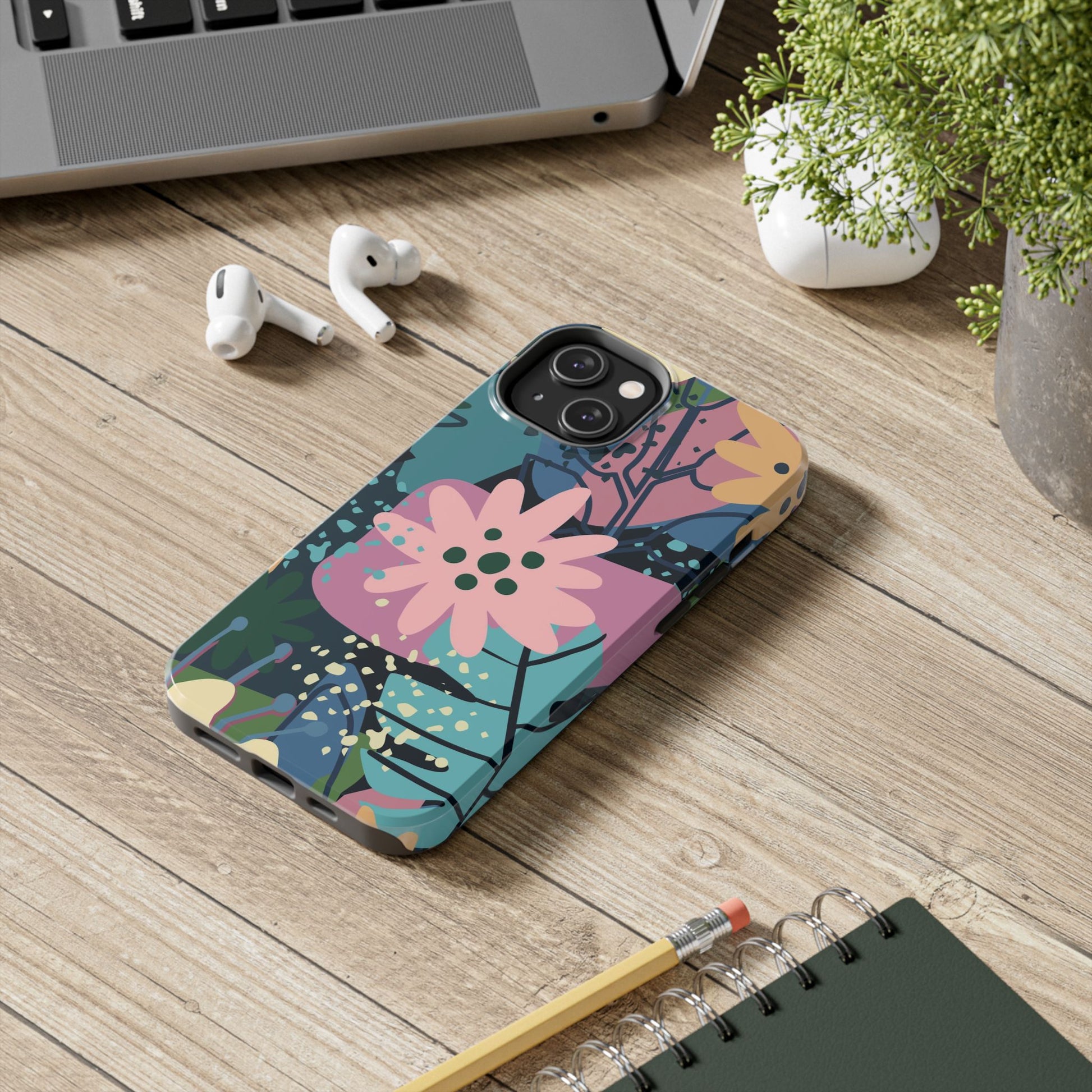 Contemporary collage design Tough Phone Cases