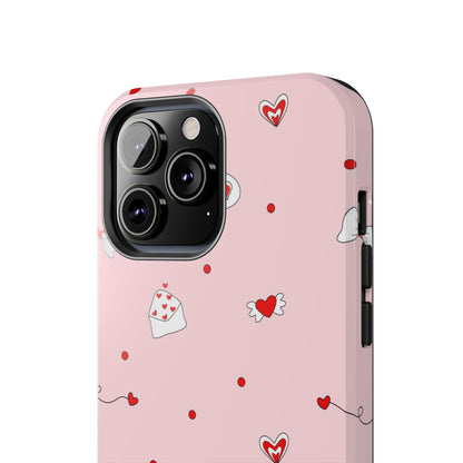 Abstract seamless pattern of cute hearts Tough Phone Cases