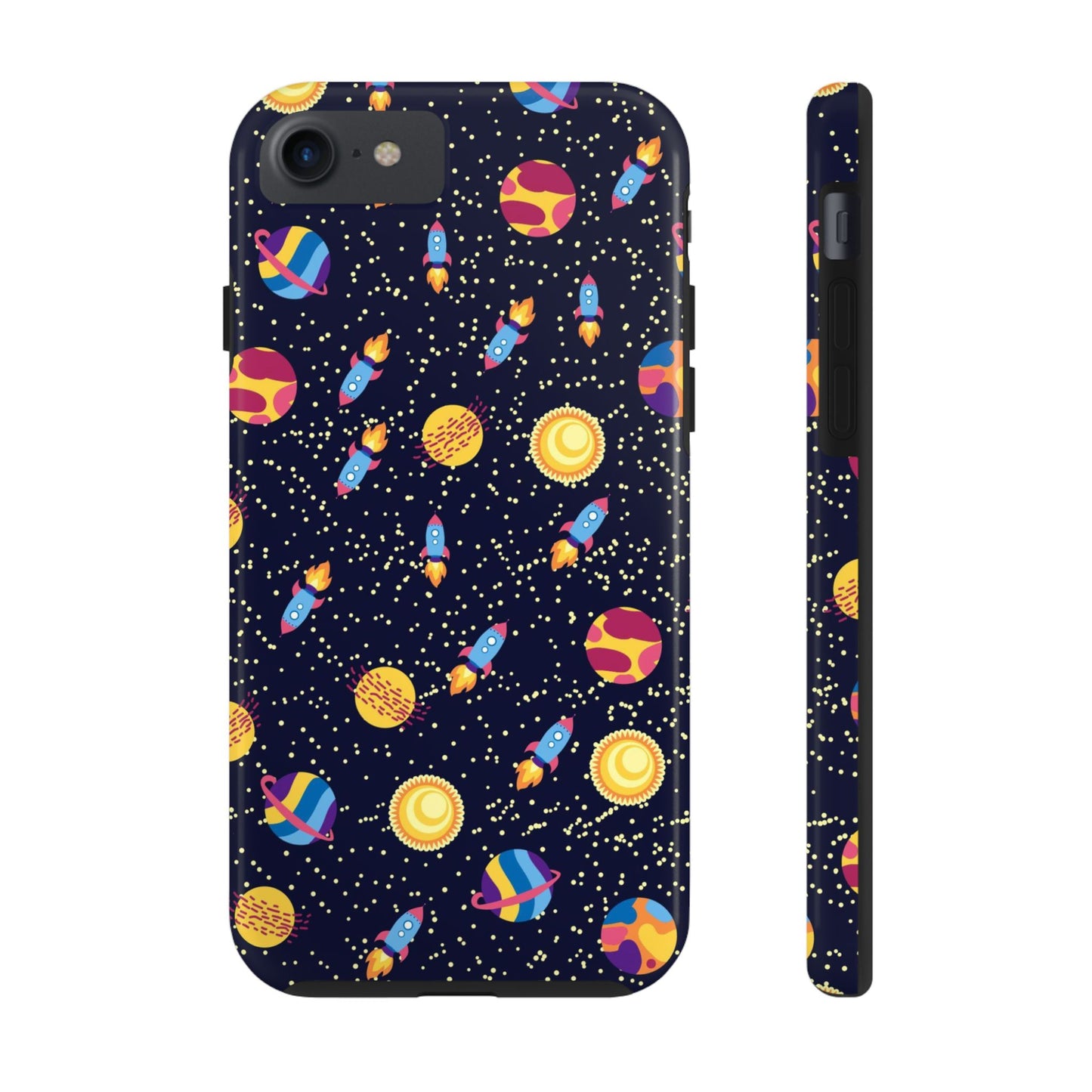 Seamless space pattern. Planets, rockets Tough Phone Cases iPhone 7, iPhone 8, iPhone SE