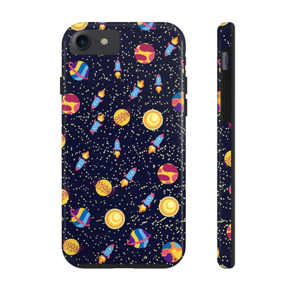 Seamless space pattern. Planets, rockets Tough Phone Cases iPhone 7, iPhone 8, iPhone SE