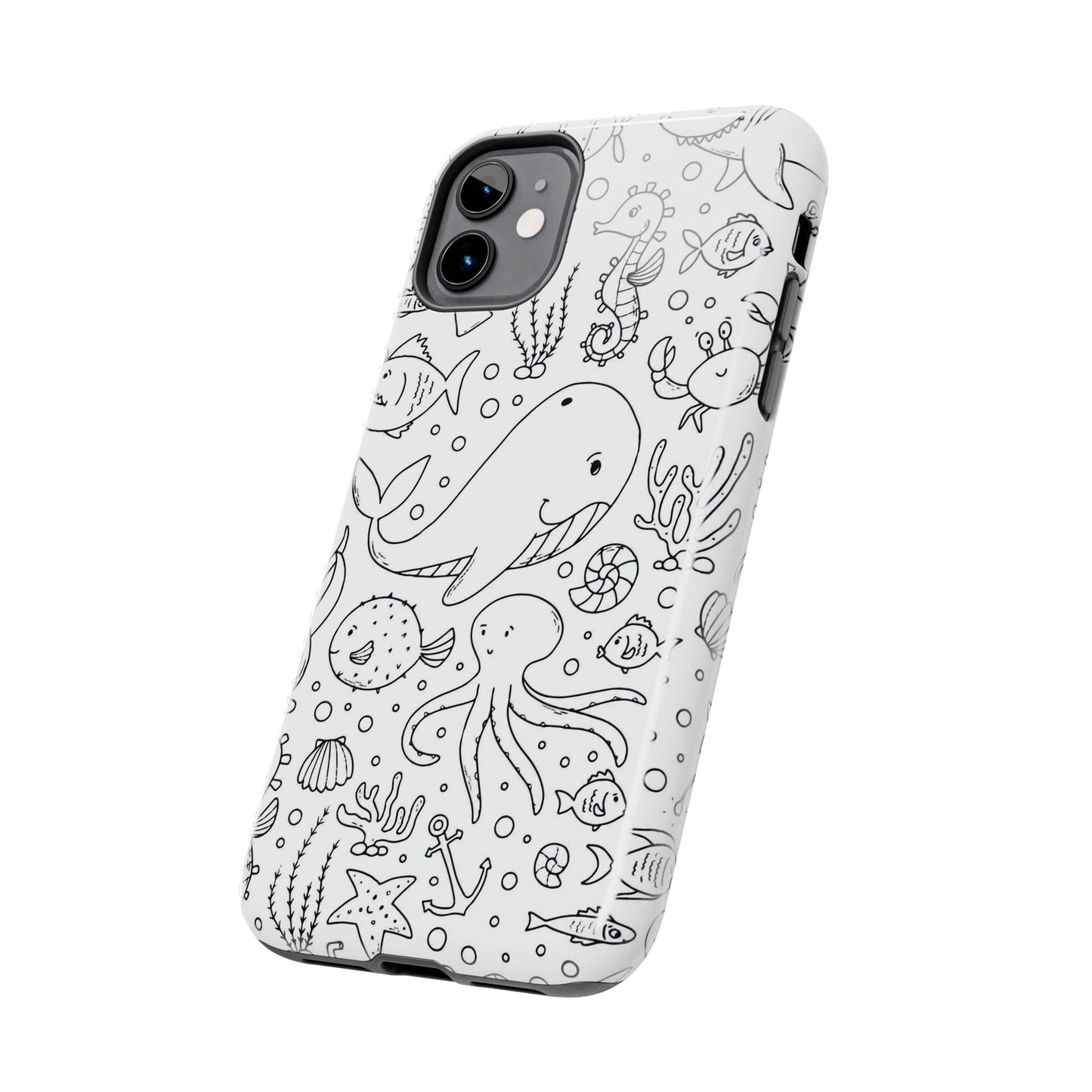 monochrome seamless pattern Tough Phone Cases