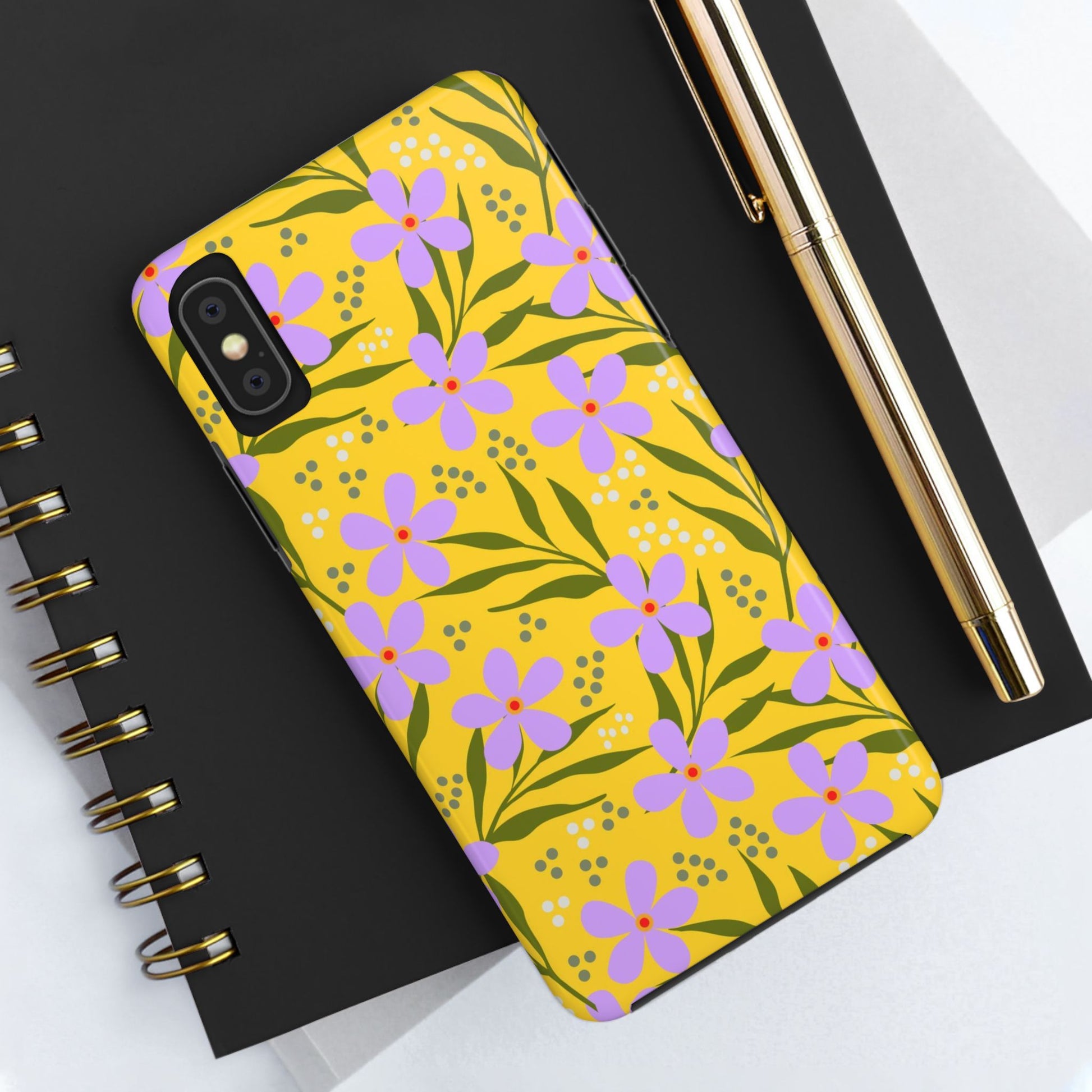 Folk art floral seamless pattern Tough Phone Cases