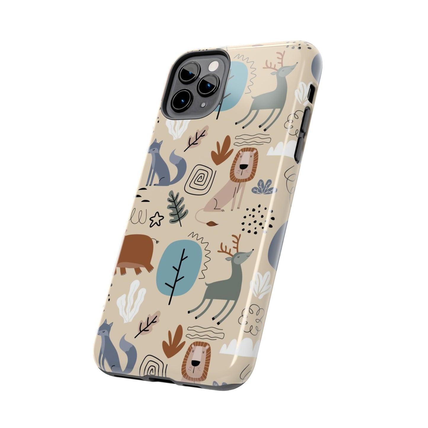 seamless pattern with cute animal Tough Phone Cases