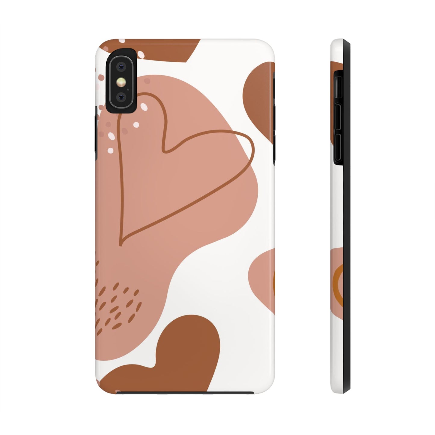 Abstract seamless pattern with hearts in pastel Tough Phone Cases iPhone XS MAX